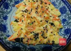 Illustration of how to make carrot and egg pancakes 16