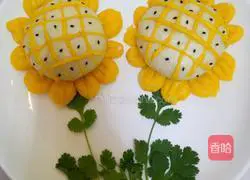 Illustration of how to make sunflower buns 15 