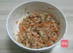 Illustration of steamed meatloaf with winter vegetables and mushrooms 2