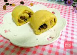 Illustration of how to cut honey bean steamed buns 10