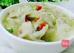 Illustration of cooking noodles with mushrooms and cabbage 12