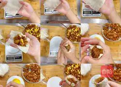 Illustration of how to make corn meat and paper siu mai 11