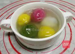 Illustration of how to make colorful glutinous rice balls 8