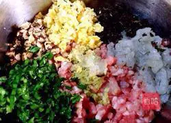 Illustration of how to make meat and three fresh colorful dumplings 5