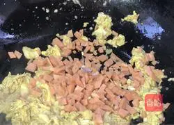 Ham and egg dishes Illustration of how to make fried rice 5