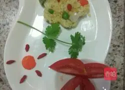 Illustration of how to make colorful fried rice 11