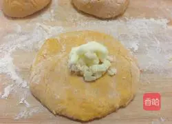 Illustration of how to make sugar-free roasted pumpkin cake with cheese heart 7