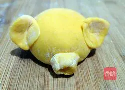 Illustration of how to make piggy pumpkin steamed buns 8