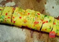 Double pepper egg Illustration of how to make cakes 8