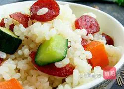 Cantonese Sausage Fried Rice Recipe Illustration 9