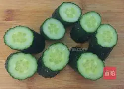 Illustration of how to make cucumber soft cake 1