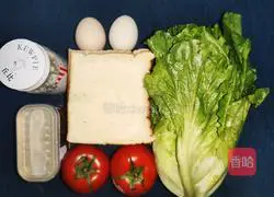 Illustration of how to make a lazy egg and ham sandwich 1