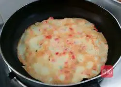 Illustration of how to make cherry tomato pancakes 8