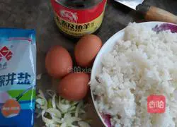 Illustration of how to make golden fried rice 1