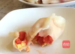 Illustration of how to make tomato and egg dumplings 14