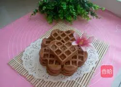 Illustration of how to make cocoa waffles 15