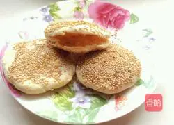 Illustration of how to make open-faced sesame cakes 8