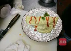 Illustration of how to make omurice 7