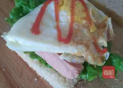 Illustration of how to make ham and egg sandwich 7