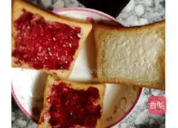 Egg and ham Illustration of how to make meat floss sandwich 6