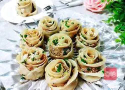 Illustration of how to make rose dumplings 1