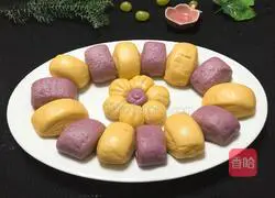 Pumpkin and Purple Sweet Potato Steamed Buns Recipe Illustration 12