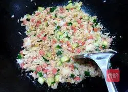 Cucumber and ham fried rice recipe illustration 6