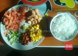 Illustration of how to make lazy fried rice 2