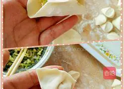 Illustration of how to make cucumber, egg and shrimp dumplings 11