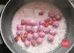 Illustration of how to make purple sweet potato and distiller's rice dumplings 8