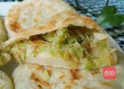 Illustration of how to make cabbage and shrimp cakes 19