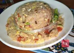 Shiitake mushroom eggs Illustration of how to make fried rice 15