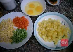 Pineapple Illustration of how to make rice 1