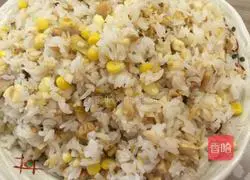 Illustration of how to make fried rice with fresh ginseng, mushrooms and corn 6