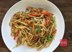 Illustration of vegetarian fried noodles 6