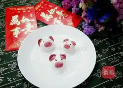 Illustration of how to make piggy glutinous rice balls 10