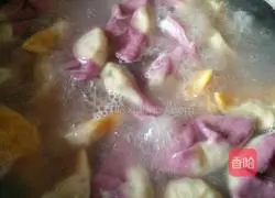 Watercolor Dumplings - Purple Sweet Potato and Carrot Recipe Illustration 10