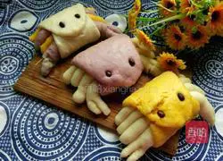 Illustration of how to make crab steamed buns 6