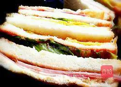 Illustration of how to make ham, egg and lettuce sandwich 7