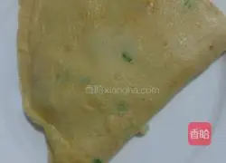 Illustration of how to make green onion and egg pancakes 5