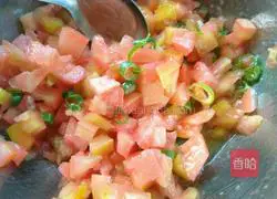 Illustration of how to make tomato and egg dumplings 11