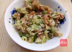Illustration of how to make cabbage, pork and green onion dumplings 2