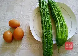 Bitter Melon Egg Pancake Recipe Illustration 1