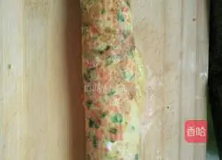 Illustration of how to make seaweed and vegetable egg pancakes 6