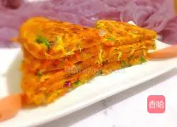 Illustration of how to make chicken fillet and vegetable egg pancake 11