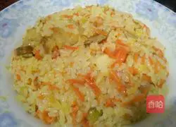 Illustration of how to make red fried rice 13