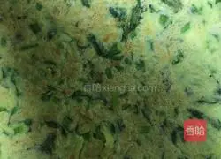 Spinach and Shrimp Skin Egg Pancake Recipe Illustration 9