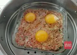 Illustration of how to make meatloaf and steamed eggs 4