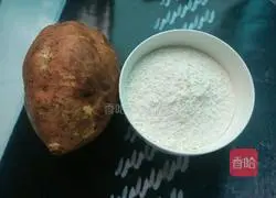 Illustration of how to make sweet potato pancake 1