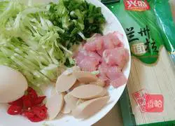 Illustration of how to make fried noodles 1